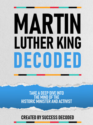 cover image of Martin Luther King Decoded